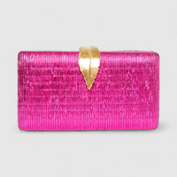 Chokore Chokore Shimmery Leaf Clutch/Handbag (Pink)