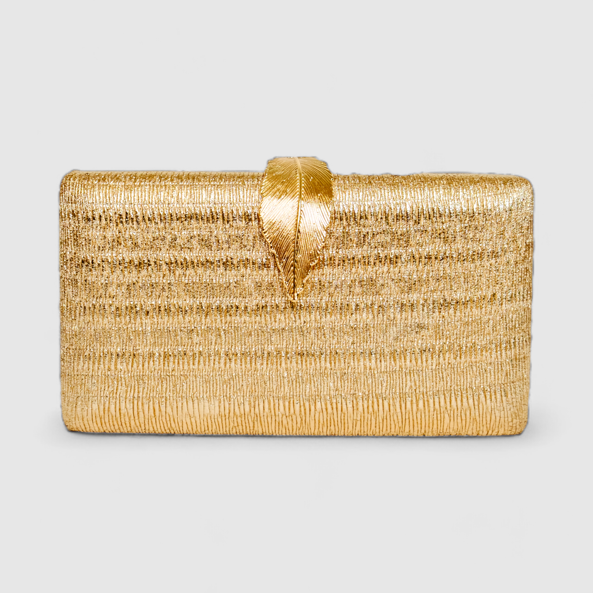 Chokore Shimmery Leaf Clutch/Handbag (Gold)