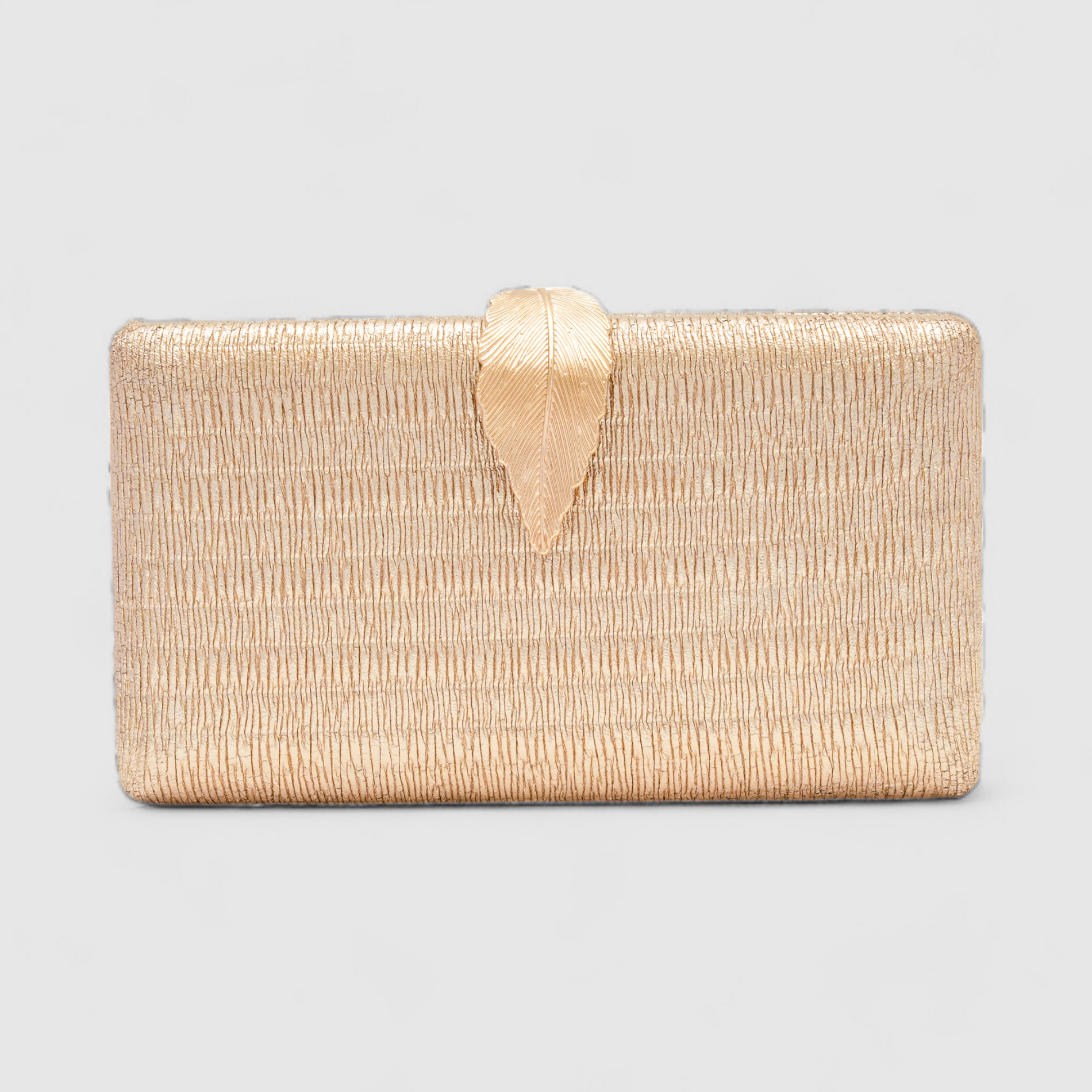 Chokore  Chokore Shimmery Leaf Clutch/Handbag (Champagne) 