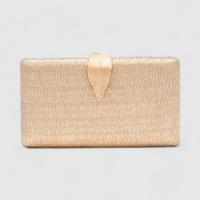 Chokore Chokore Shimmery Leaf Clutch/Handbag (Champagne)