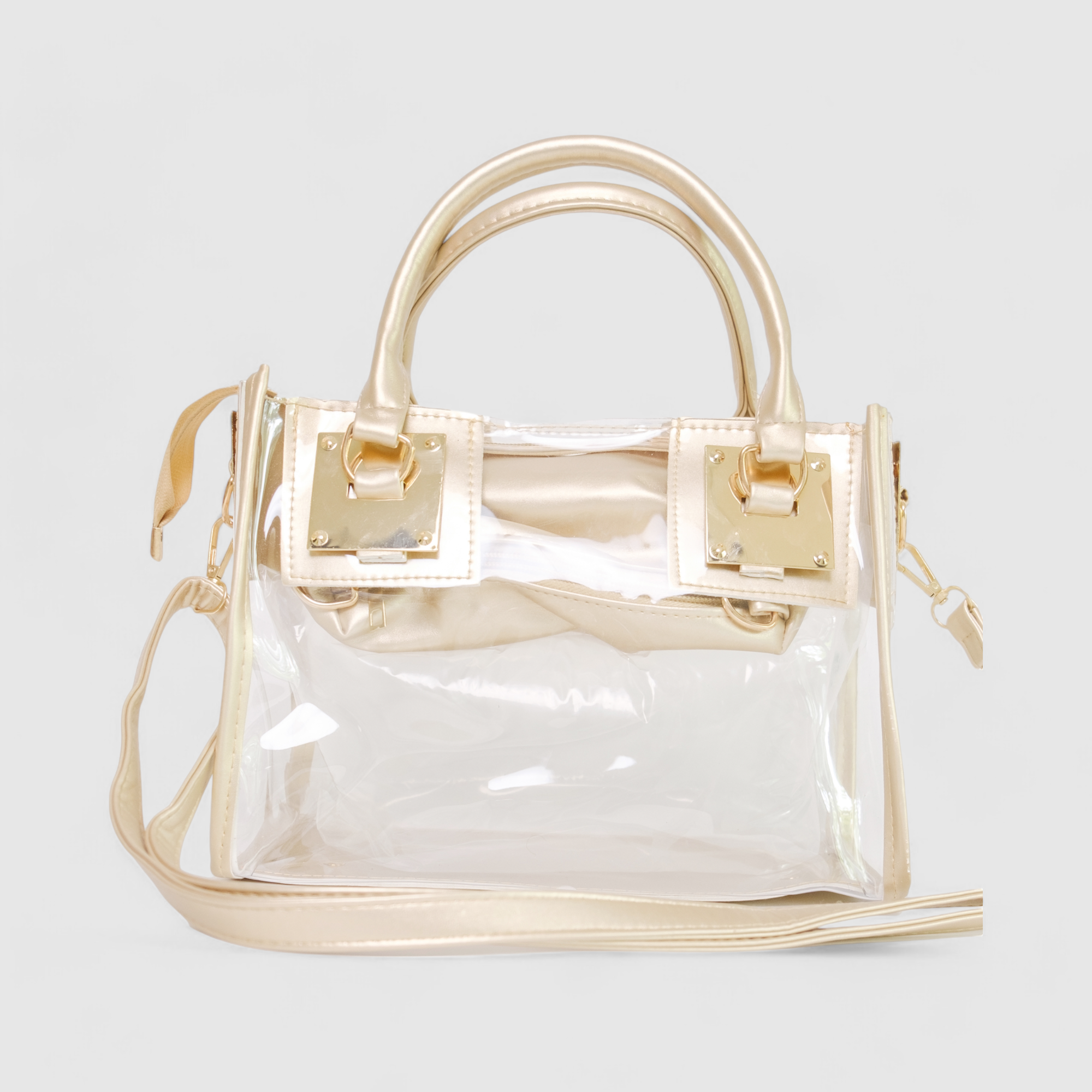 Chokore Clear Handbag, Set of 2 (Gold)