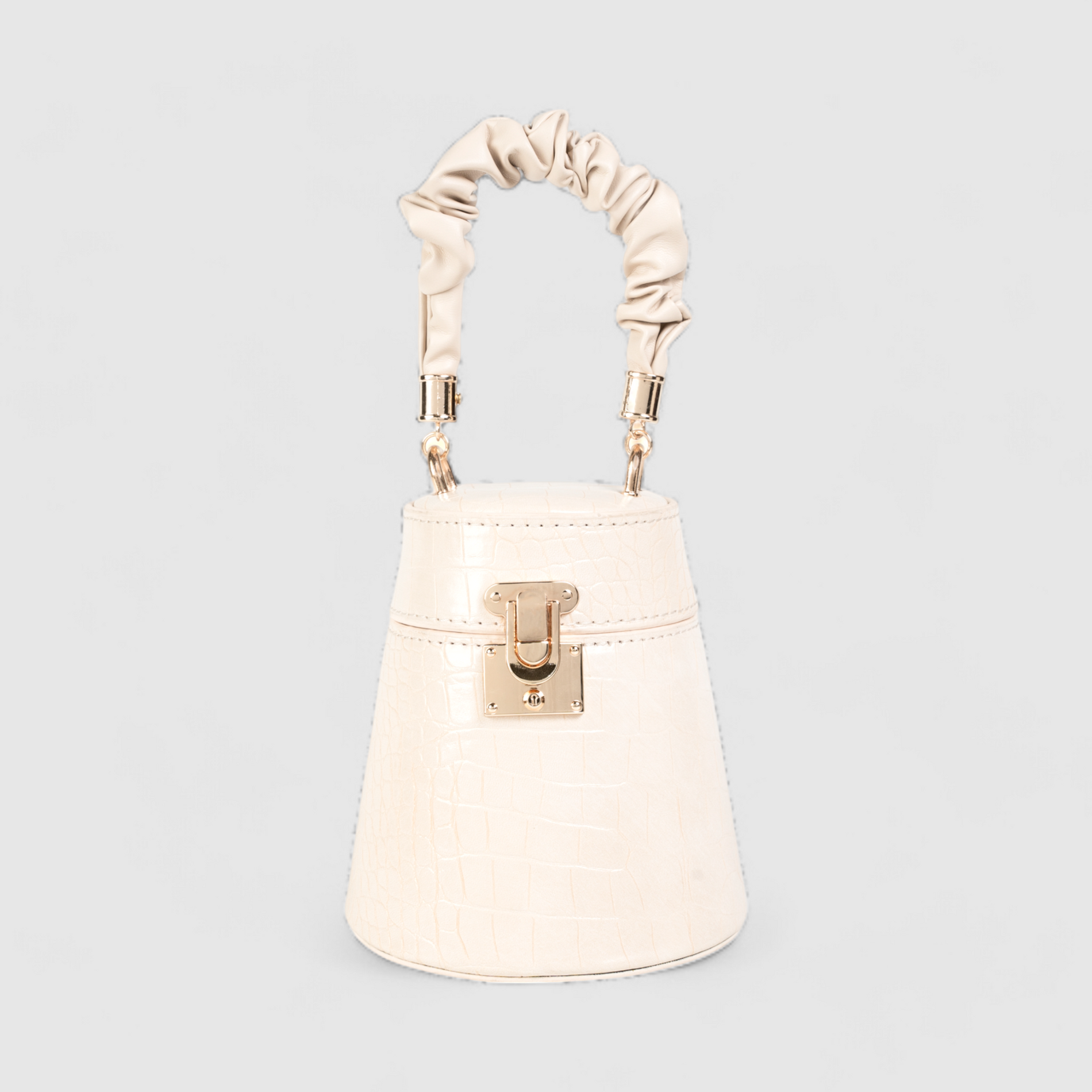 Chokore Chokore Crocodile Pattern Mini Bucket Bag (Beige) Chokore Crocodile Pattern Mini Bucket Bag (Beige) 