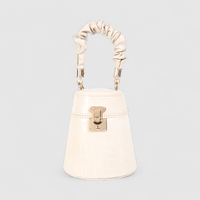 Chokore Chokore Crocodile Pattern Mini Bucket Bag (Beige)