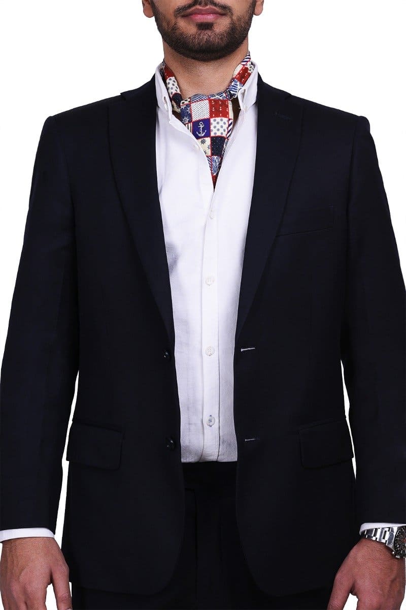 Chokore  Chokore Men's Blue & Red Silk Designer Cravat 