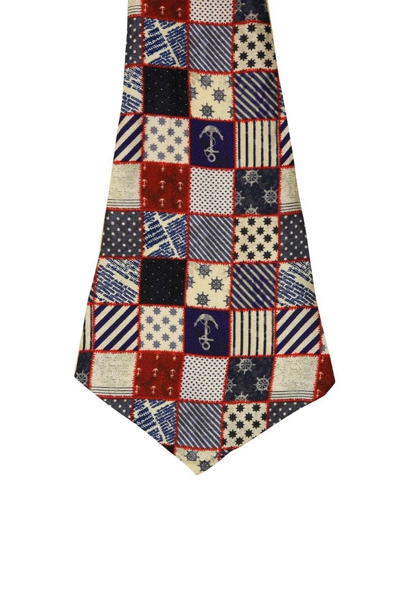 Chokore Chokore Men's Blue & Red Silk Designer Cravat Chokore Men's Blue & Red Silk Designer Cravat 