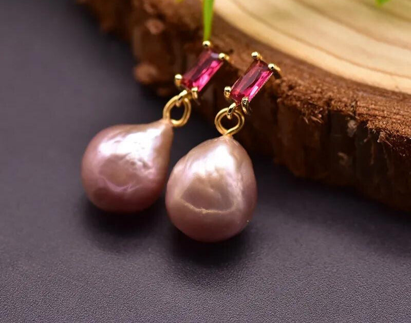 Chokore Chokore Water Freshwater Pearl Baroque Earrings Chokore Water Freshwater Pearl Baroque Earrings 