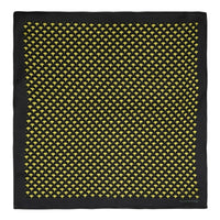 Chokore Chokore Yellow & Black Silk Pocket Square - Indian At Heart line