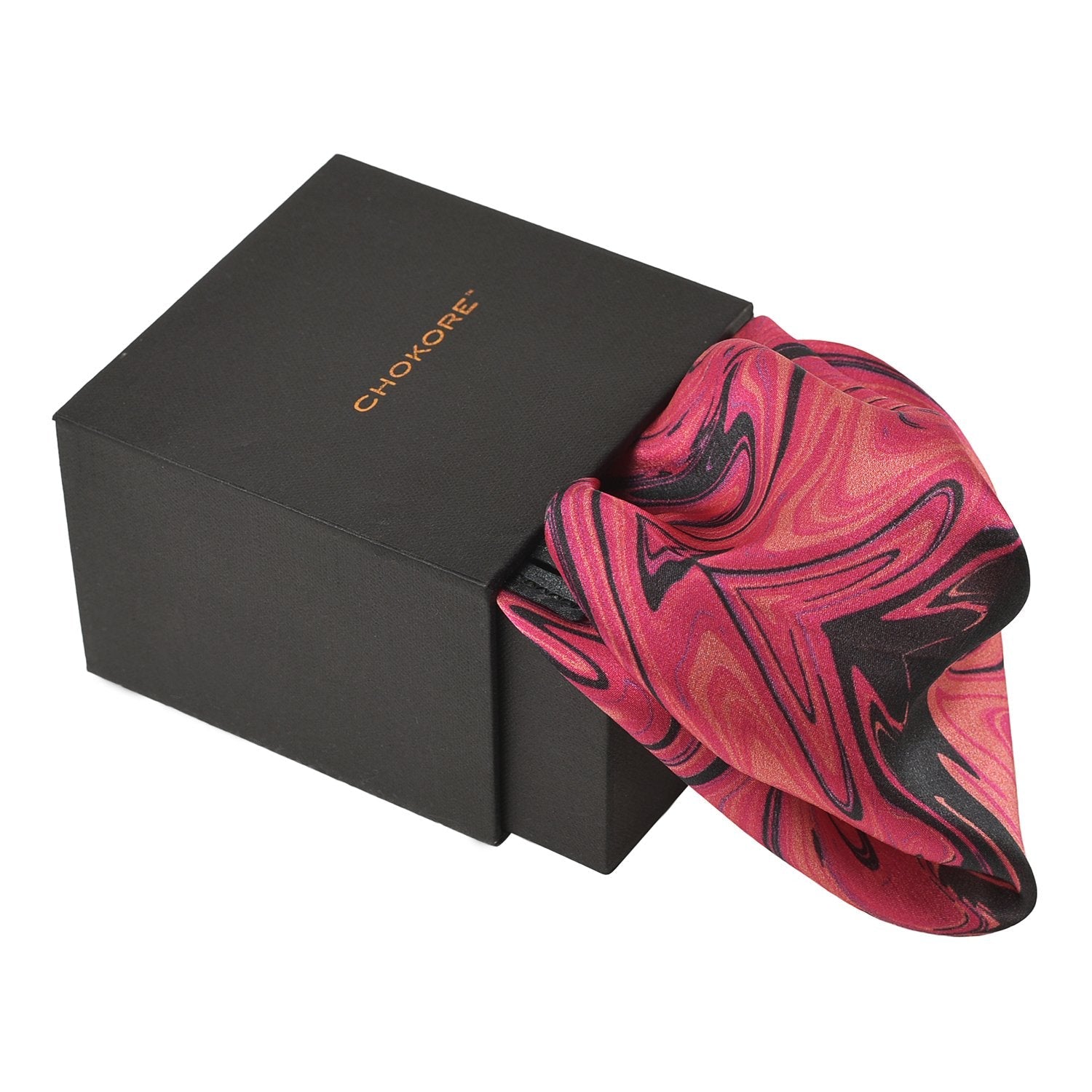 Chokore Chokore Magenta Silk Pocket Square from the Marble Design range Chokore Magenta Silk Pocket Square from the Marble Design range 