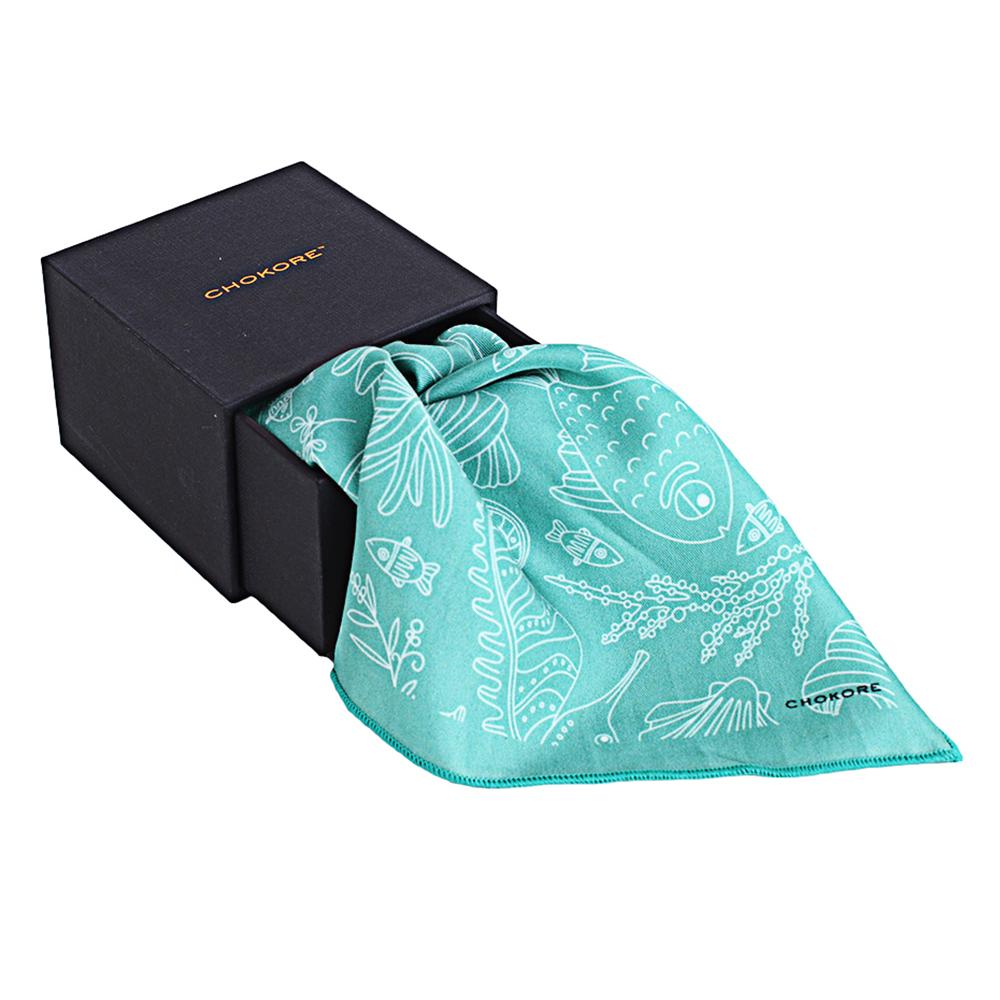 Chokore Chokore Satin Silk  Sea Green Pocket Square - the Marine range Chokore Satin Silk  Sea Green Pocket Square - the Marine range 