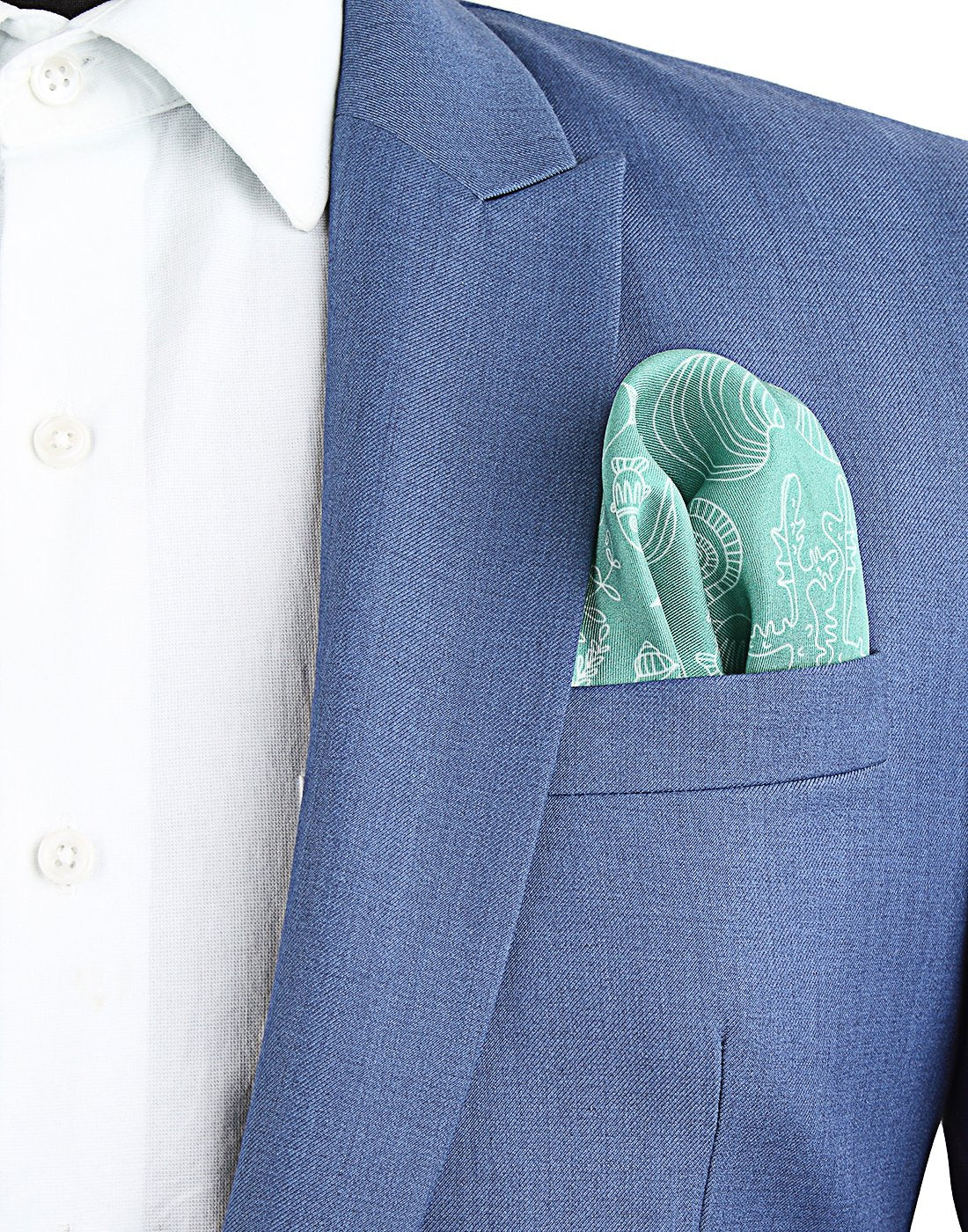 Chokore Chokore Satin Silk  Sea Green Pocket Square - the Marine range Chokore Satin Silk  Sea Green Pocket Square - the Marine range 