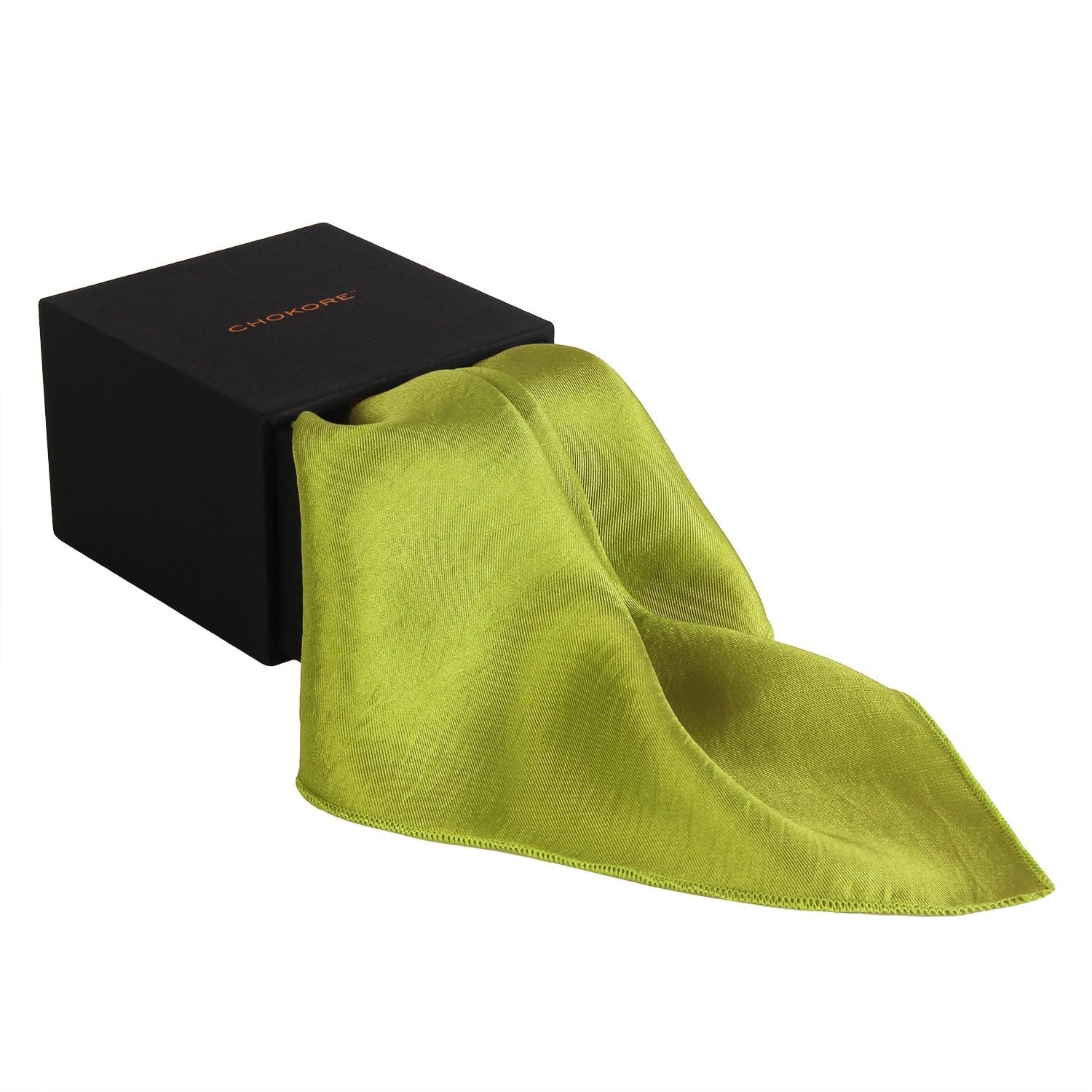 Chokore Chokore Lime Green Pure Silk Pocket Square, from the Solids Line Chokore Lime Green Pure Silk Pocket Square, from the Solids Line 