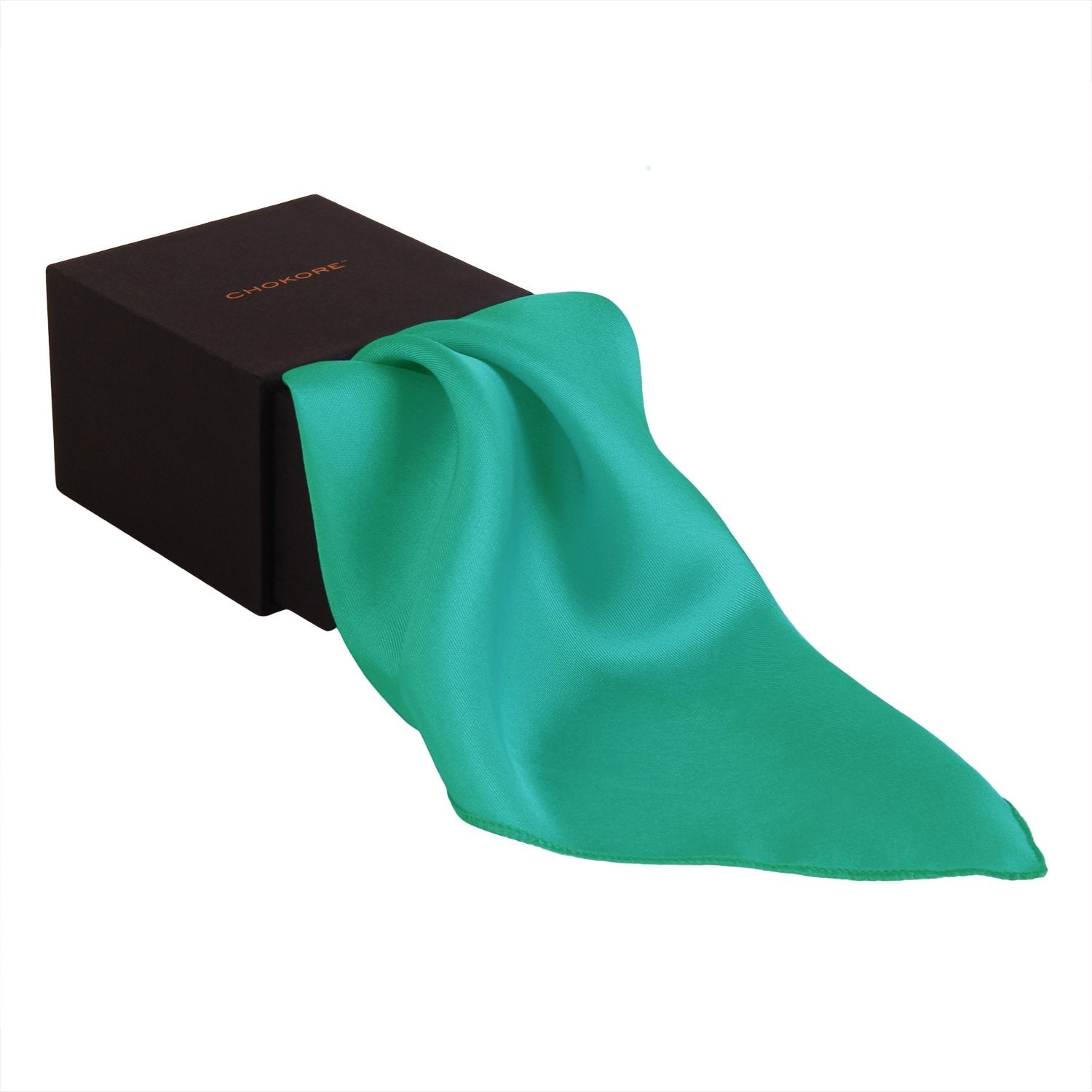 Chokore Chokore Bermuda Sea Green Pure Silk Pocket Square, from the Solids Line Chokore Bermuda Sea Green Pure Silk Pocket Square, from the Solids Line 