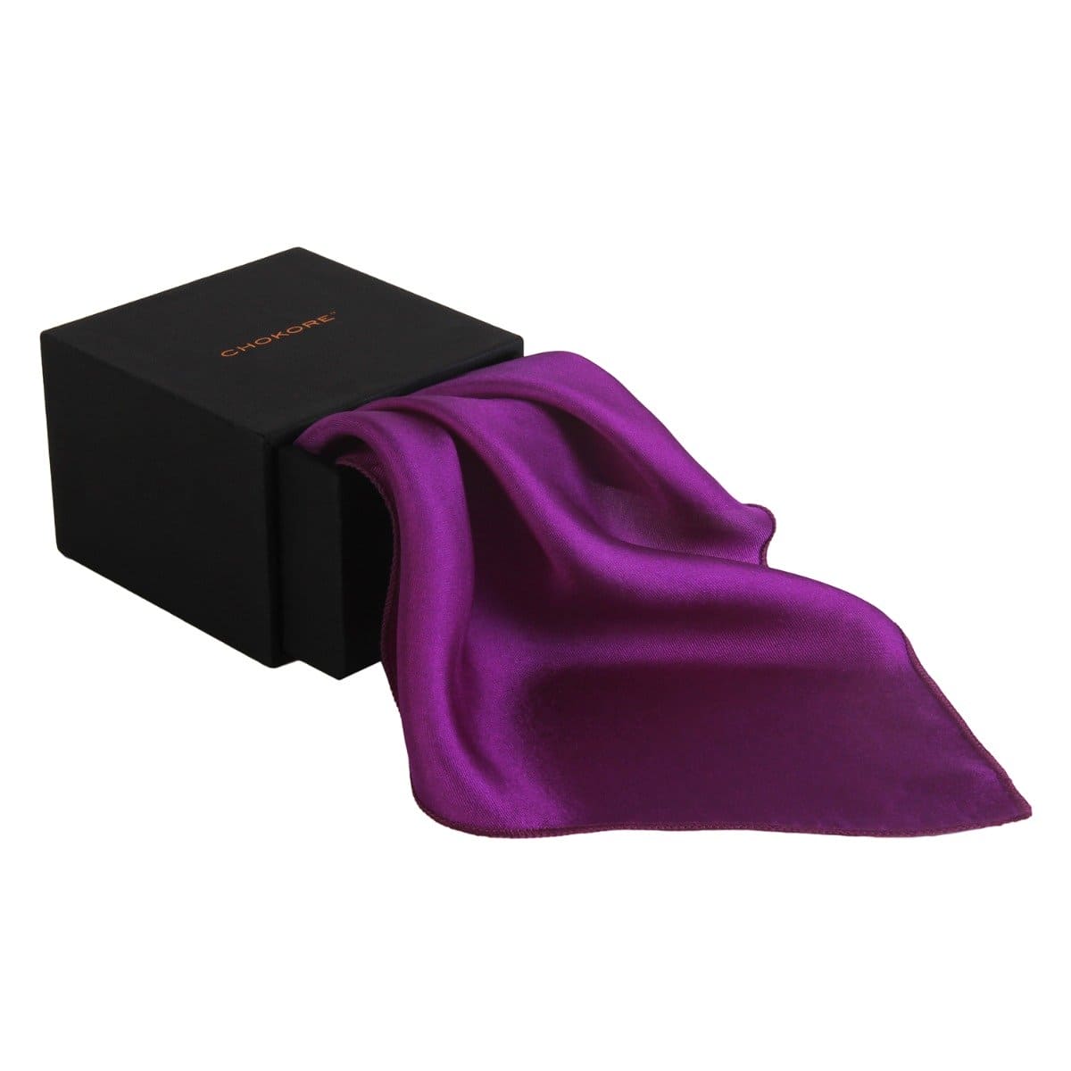 Chokore Chokore Deep Purple Pure Silk Pocket Square, from the Solids Line Chokore Deep Purple Pure Silk Pocket Square, from the Solids Line 