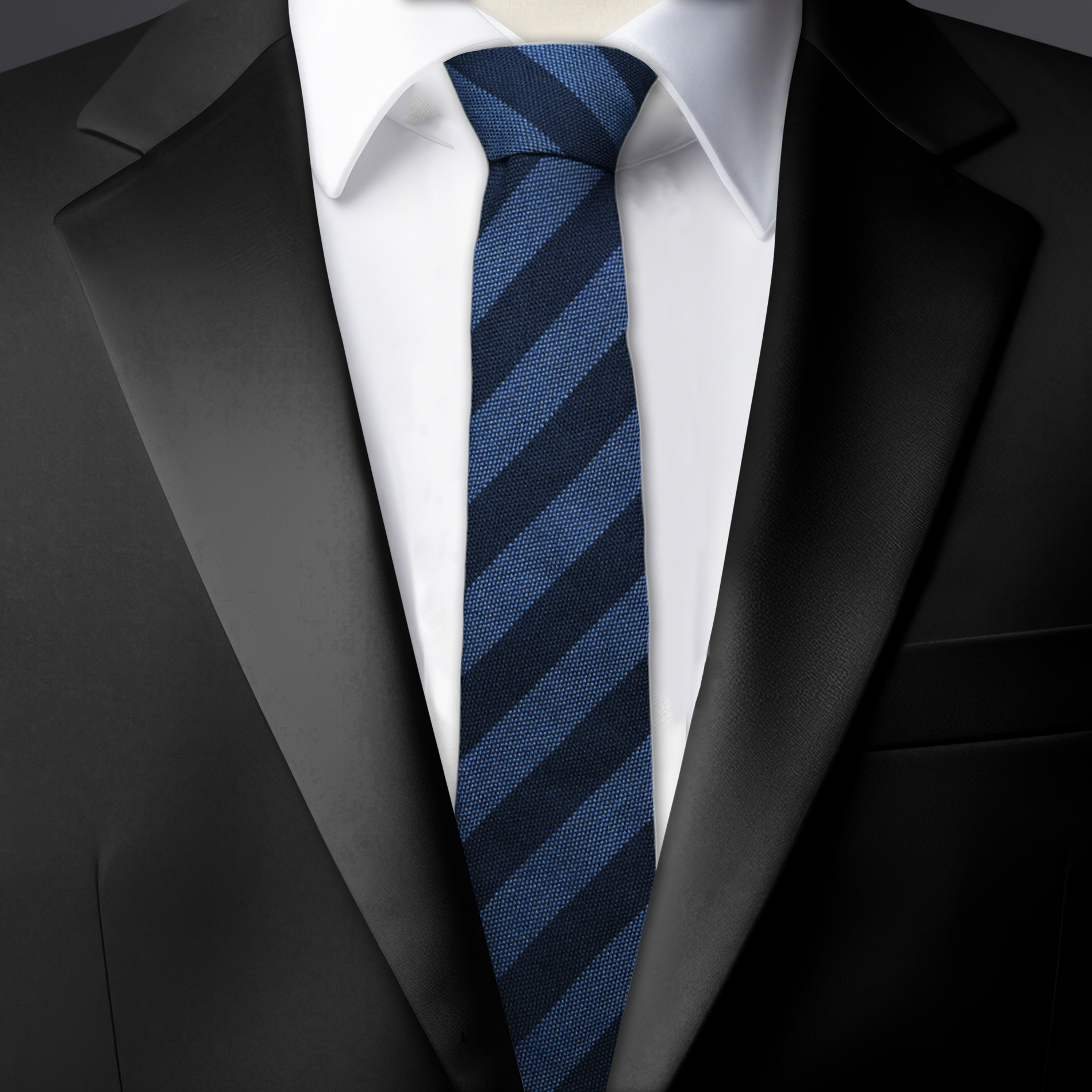 Chokore  Chokore Stripes (Navy & Blue) Necktie 