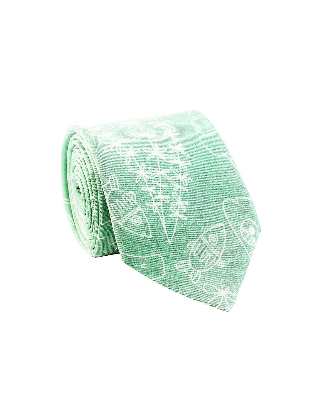 Chokore Chokore Sea Green & White Silk Tie - Marine line Chokore Sea Green & White Silk Tie - Marine line 