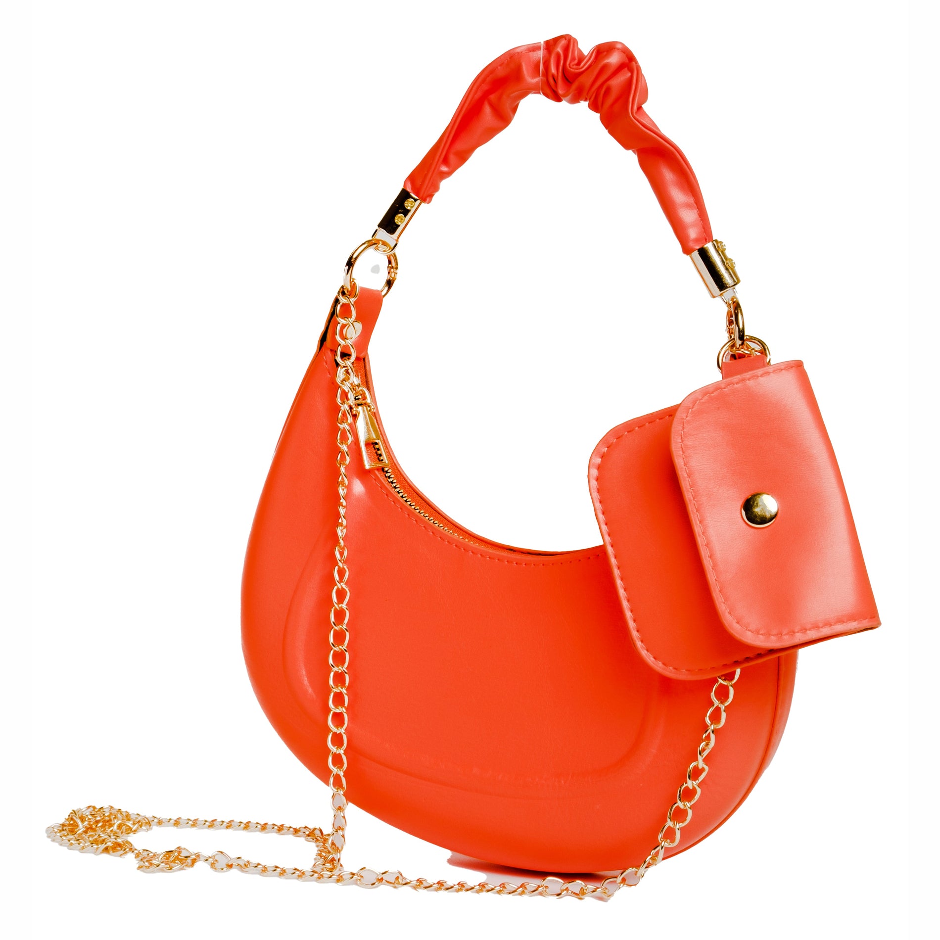 Chokore Chokore Baguette Bag with Gold Chain (Orange) Chokore Baguette Bag with Gold Chain (Orange) 