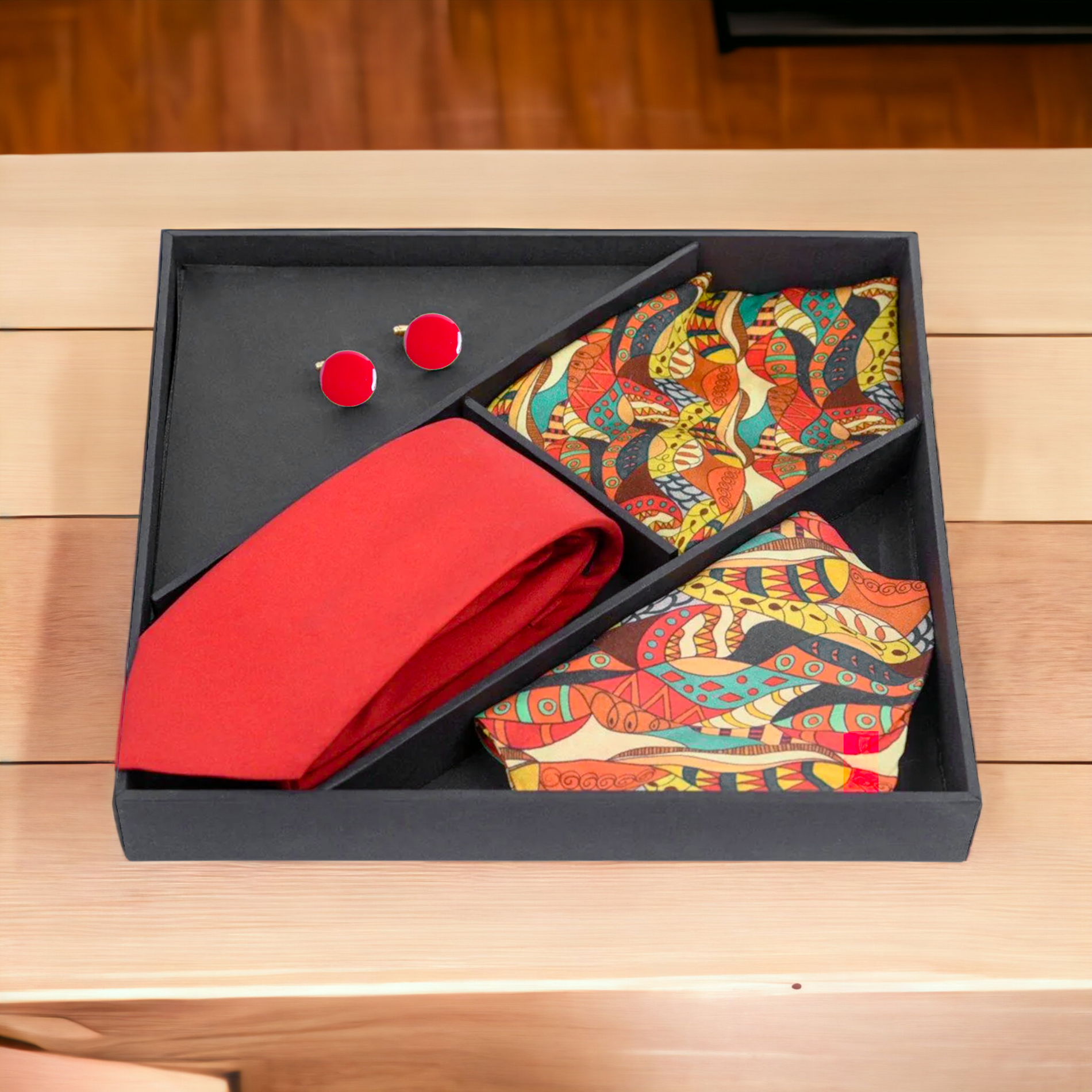 Chokore  Chokore Special 4-in-1 Marine Gift Set (Pocket Square, Tie, Cravat & Cufflinks) 