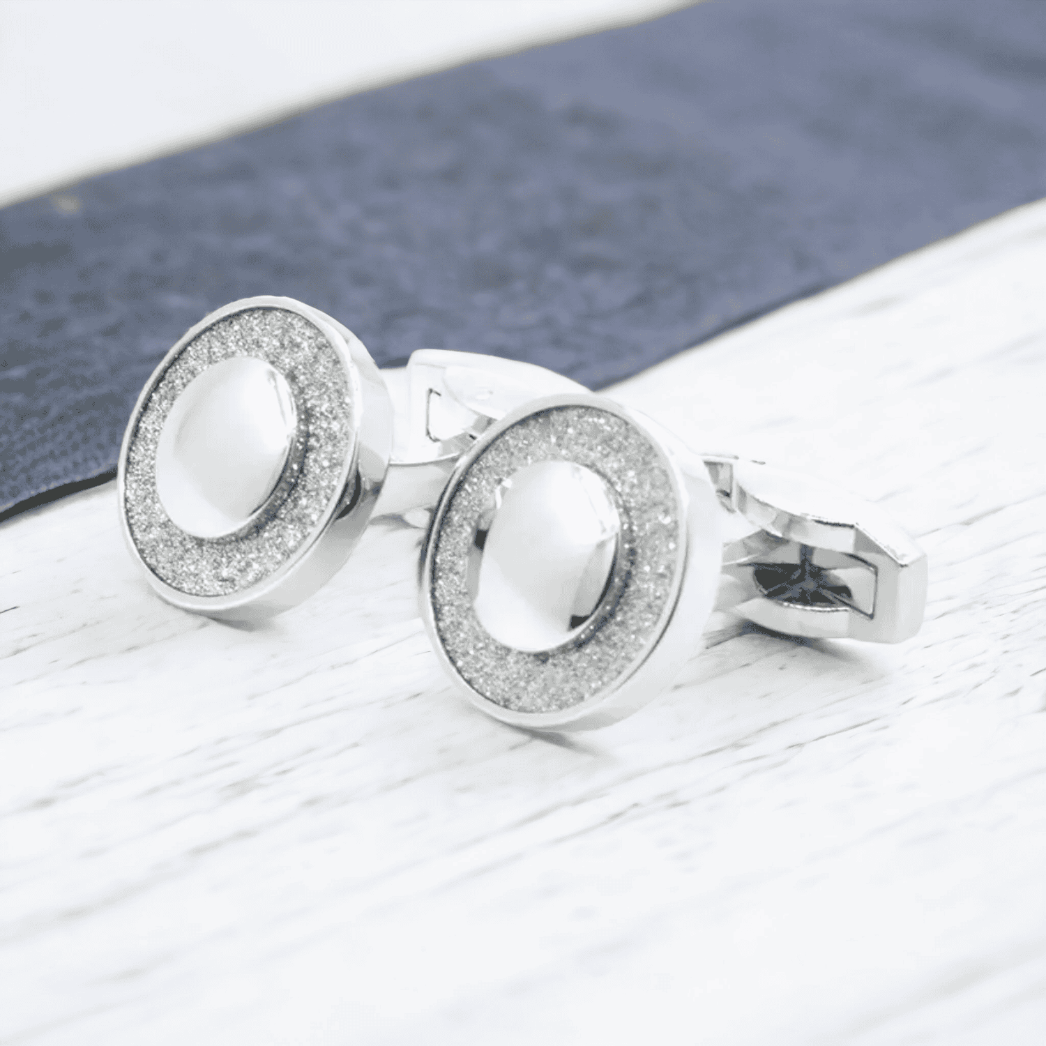 Chokore  Chokore Silver Sandstone Cufflinks 