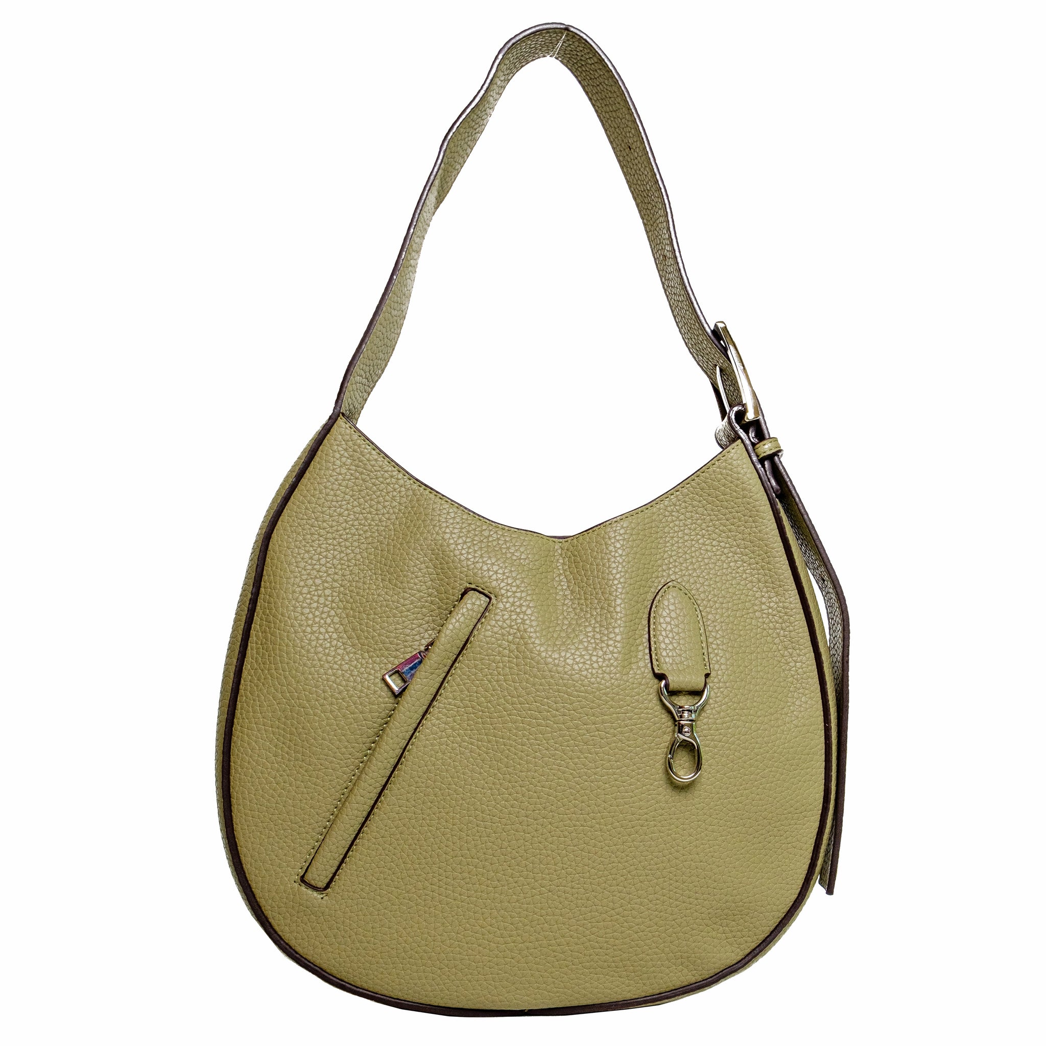 Chokore Round Hobo Bag with Shoulder Belt (Green)