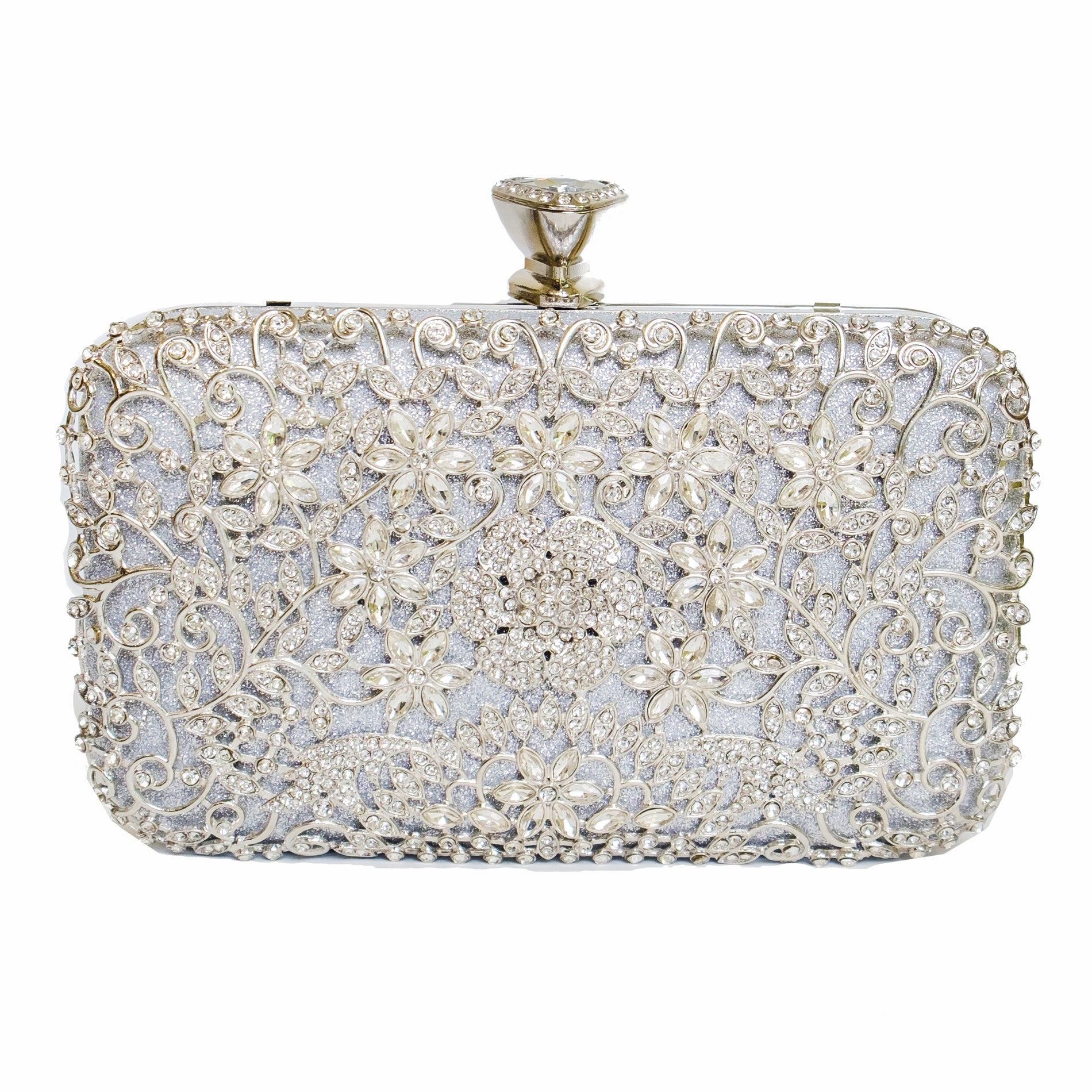 Chokore Chokore Embellished Evening Clutch/Handbag (Silver) Chokore Embellished Evening Clutch/Handbag (Silver) 