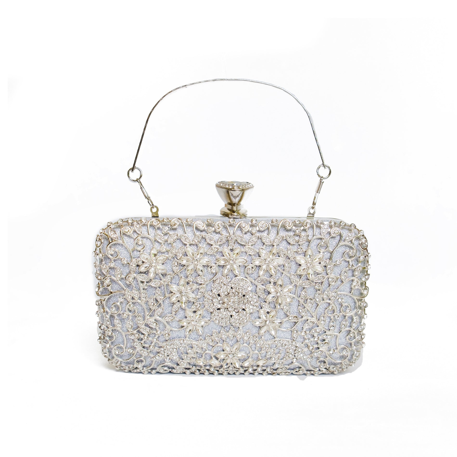 Chokore Chokore Embellished Evening Clutch/Handbag (Silver) Chokore Embellished Evening Clutch/Handbag (Silver) 