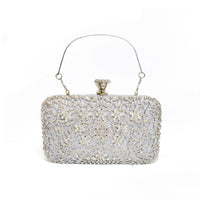 Chokore Chokore Embellished Evening Clutch/Handbag (Silver)