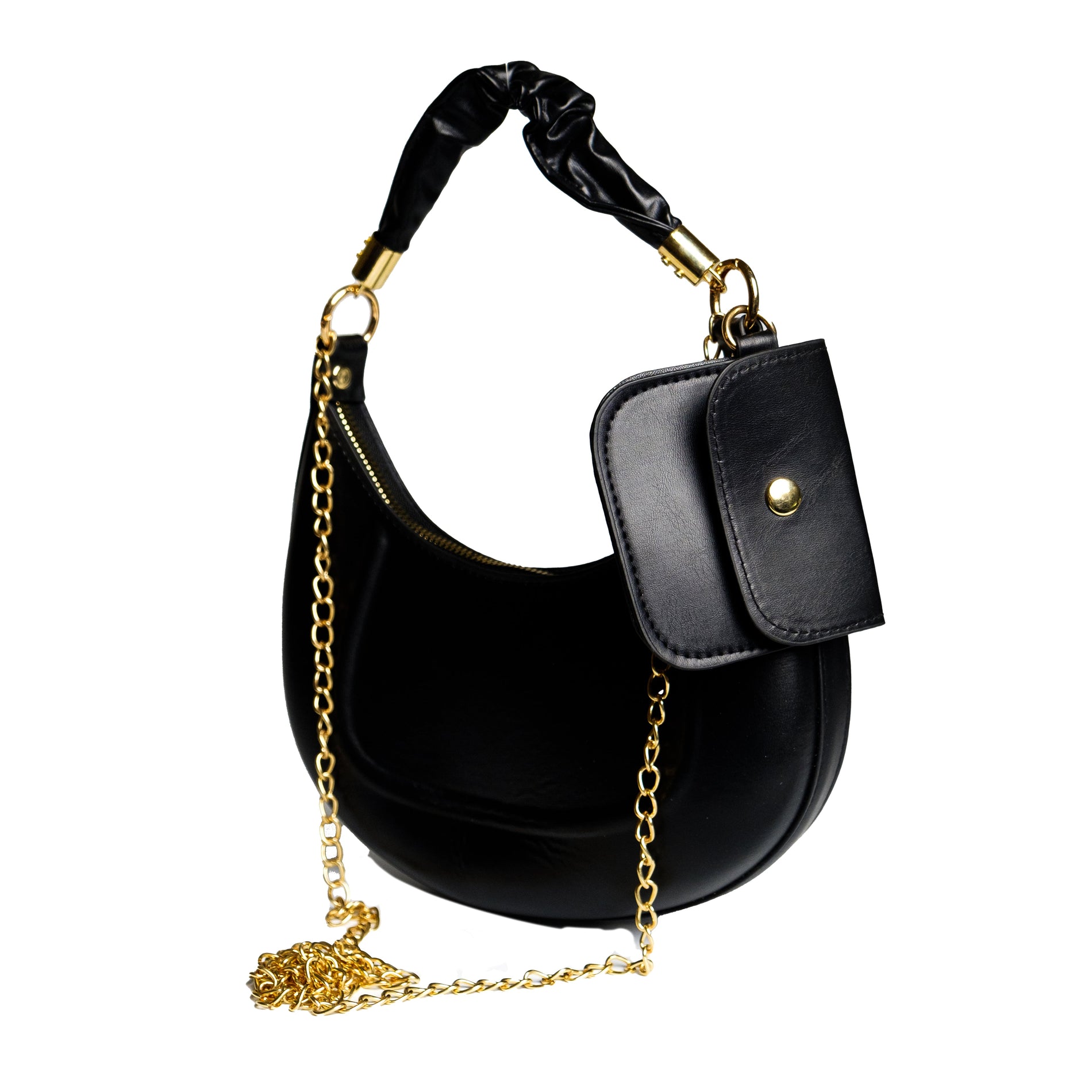 Chokore Chokore Baguette Bag with Gold Chain (Black) Chokore Baguette Bag with Gold Chain (Black) 