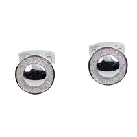 Chokore Chokore Silver Sandstone Cufflinks