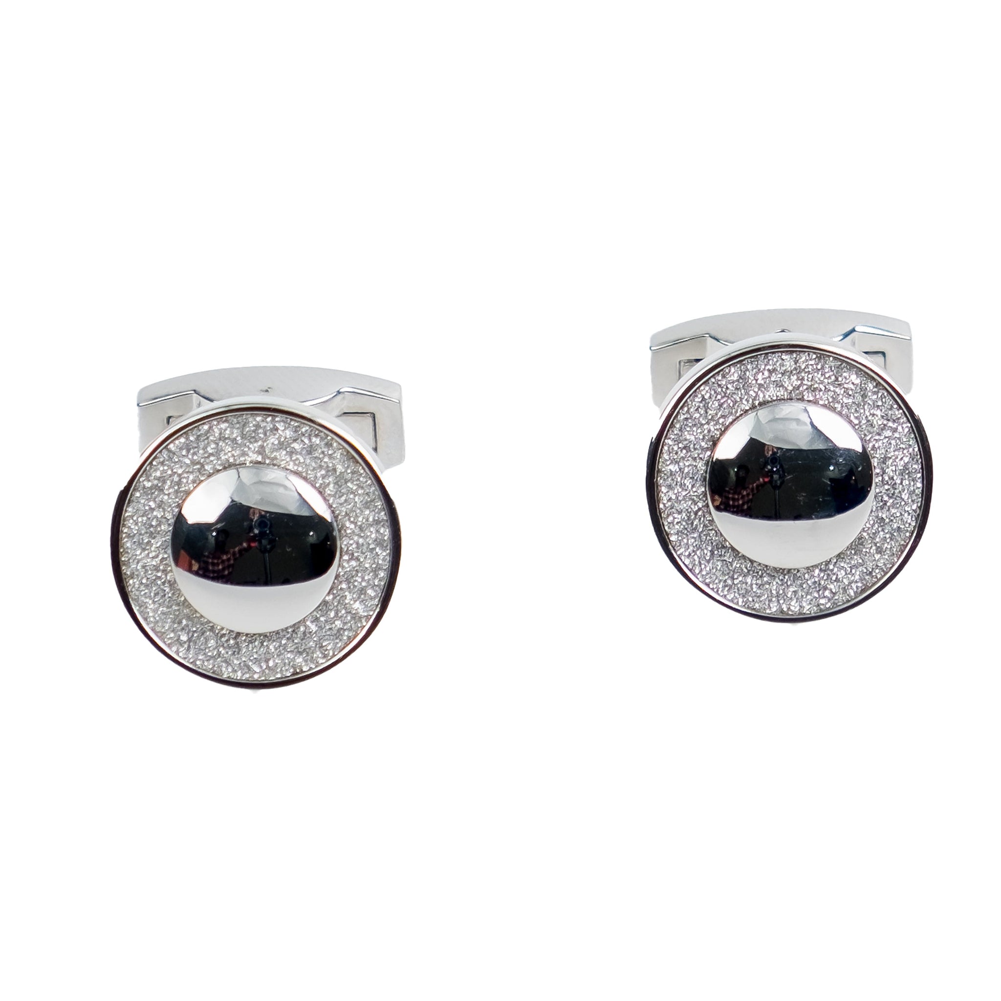 Chokore Silver Sandstone Cufflinks