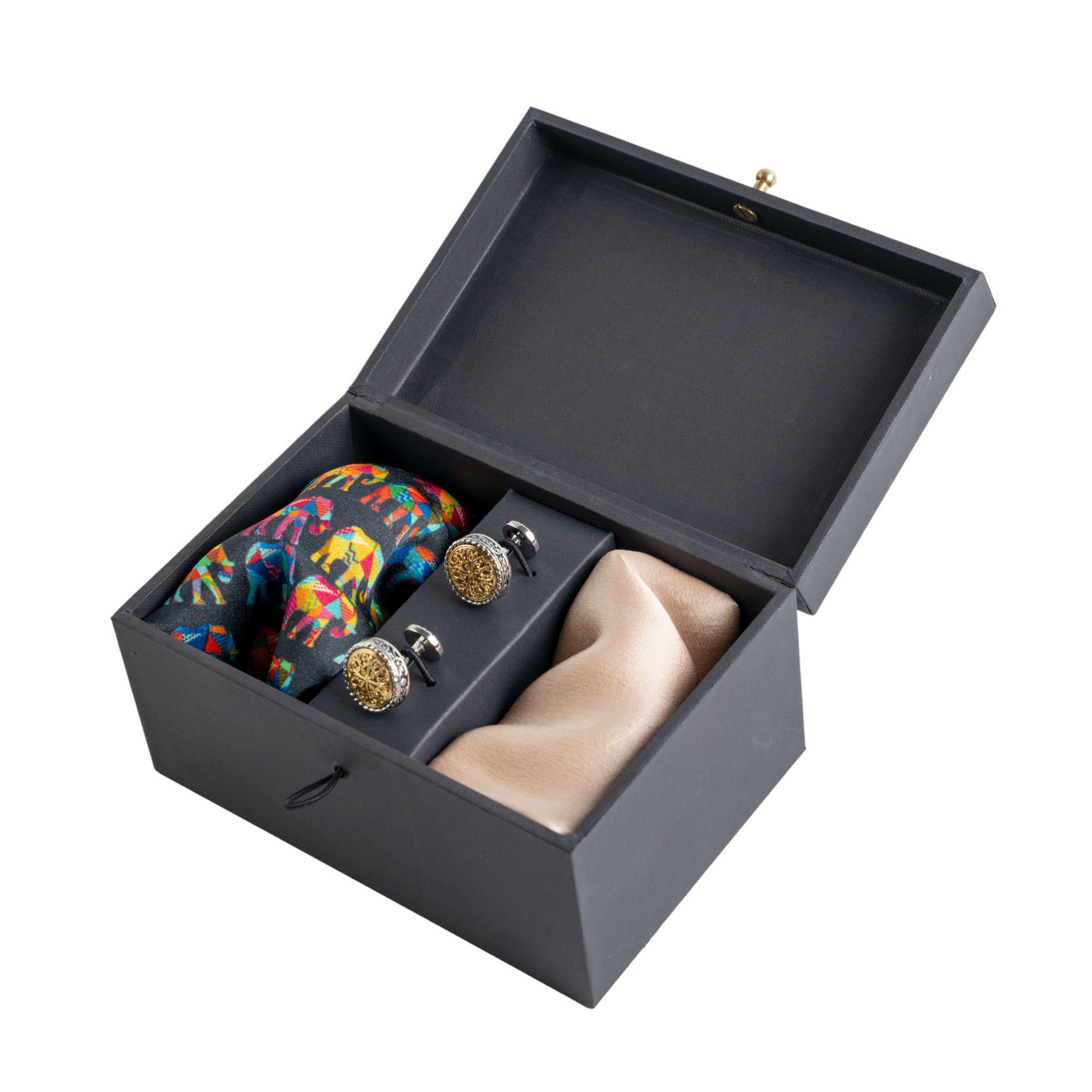 Chokore Chokore Special 3-in-1 Gift Set, Beige (2 Pocket Squares and Cufflinks) Chokore Special 3-in-1 Gift Set, Beige (2 Pocket Squares and Cufflinks) 