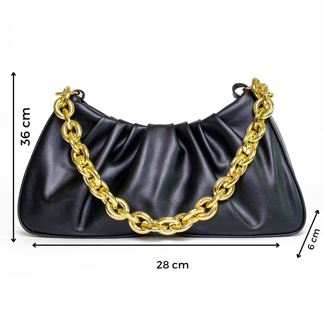 Chokore Chokore Cloud Bag with Golden Chain (Black) Chokore Cloud Bag with Golden Chain (Black) 