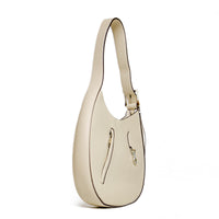 Chokore Chokore Round Hobo Bag with Shoulder Belt (White)