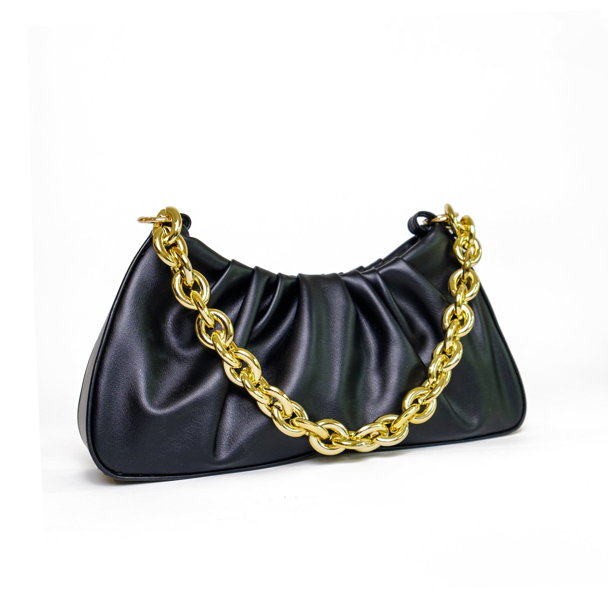 Chokore Cloud Bag with Golden Chain (Black)