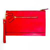 Chokore Chokore Vegan Leather Envelope Clutch (Red)