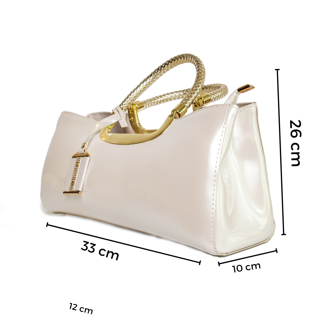 Chokore Chokore Luxe Glossy Handbag (White) Chokore Luxe Glossy Handbag (White) 