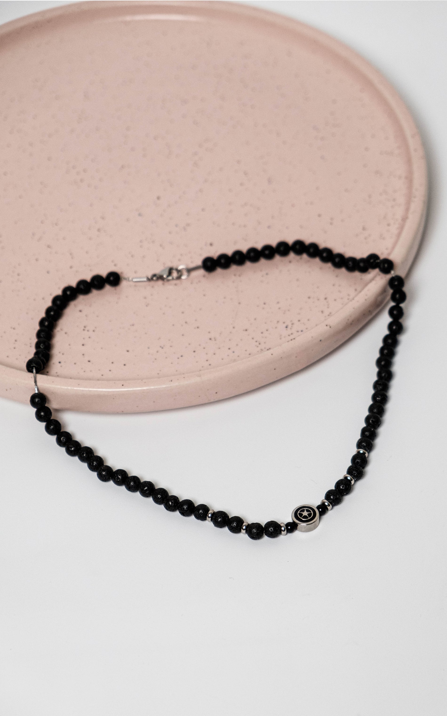 Chokore  Chokore Natural Lava Stone Beaded Necklace 