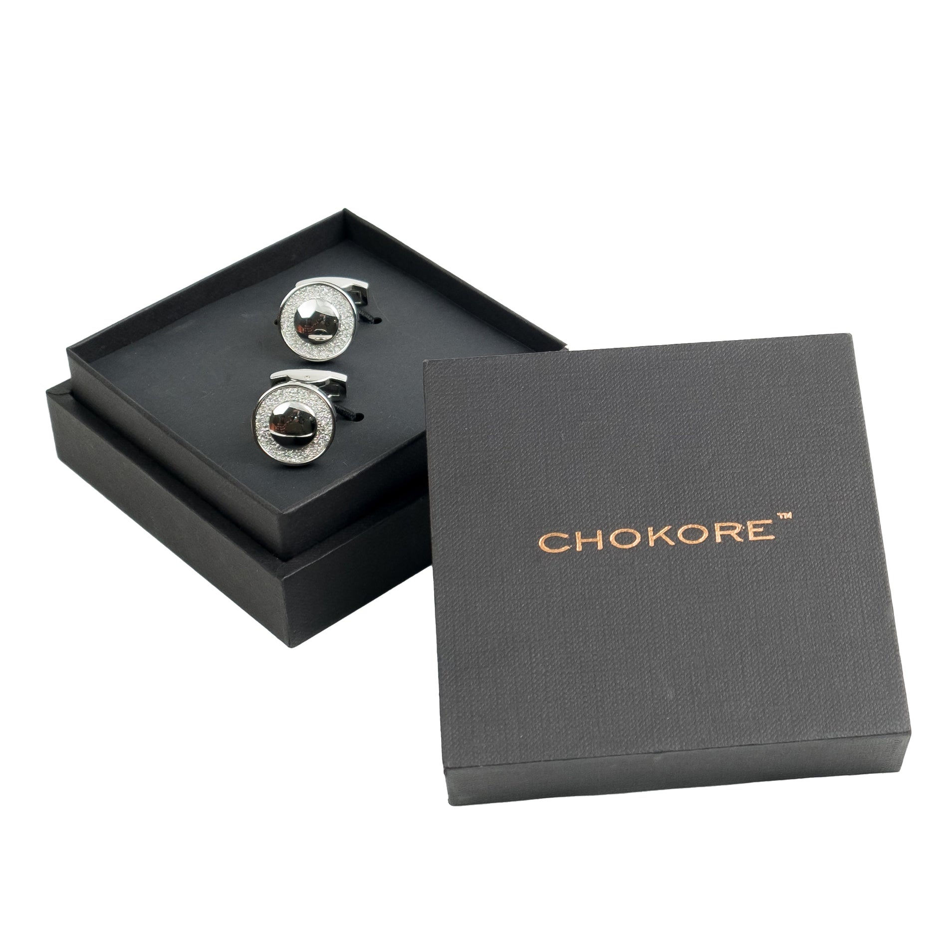 Chokore Chokore Silver Sandstone Cufflinks Chokore Silver Sandstone Cufflinks 