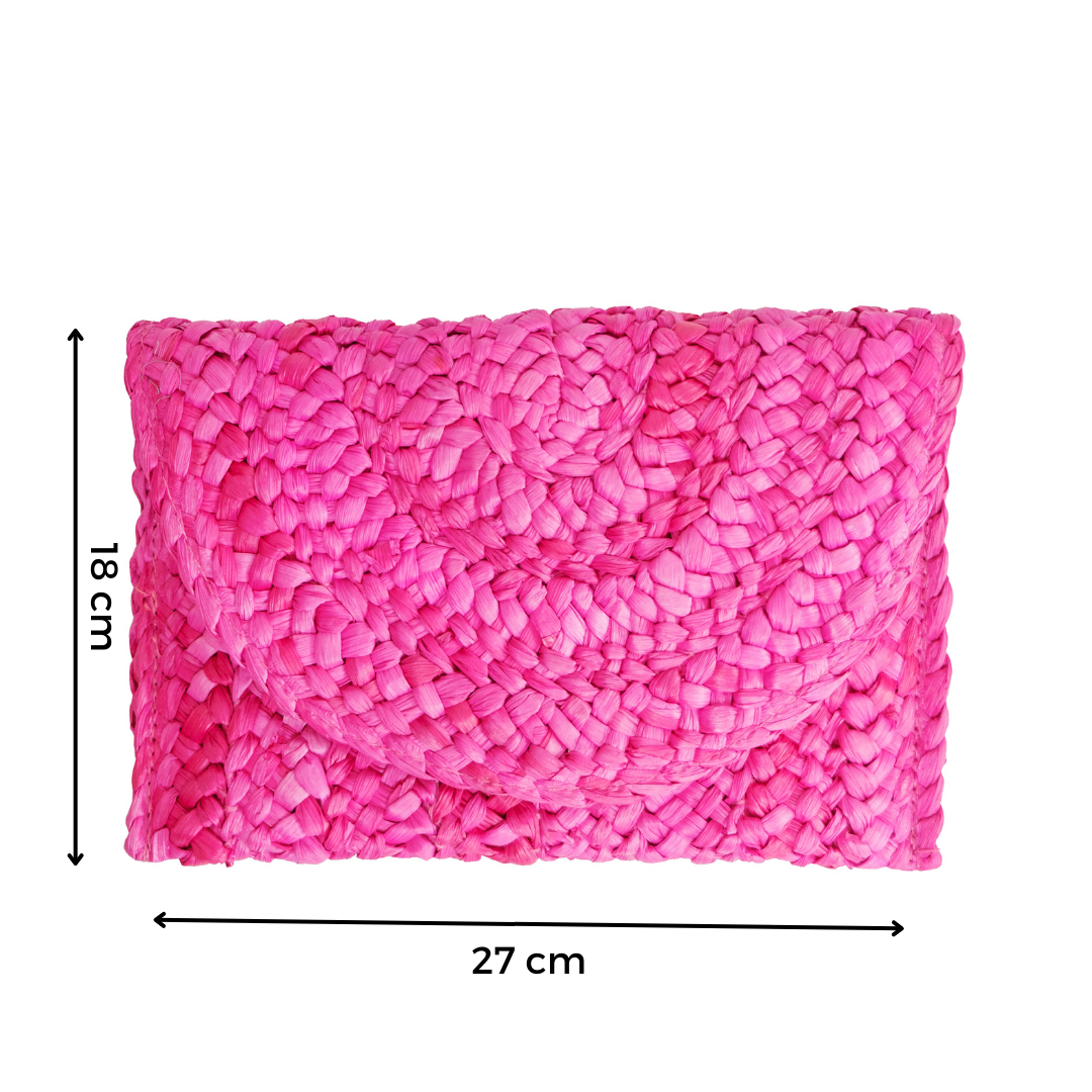 Chokore Chokore Rattan Beach Clutch (Hot Pink) Chokore Rattan Beach Clutch (Hot Pink) 