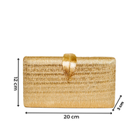 Chokore Chokore Shimmery Leaf Clutch/Handbag (Gold)