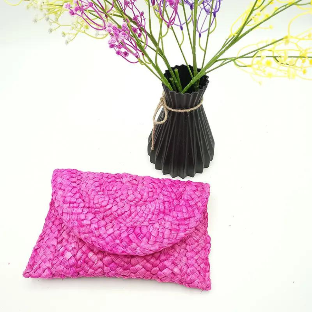 Chokore Chokore Rattan Beach Clutch (Hot Pink) Chokore Rattan Beach Clutch (Hot Pink) 