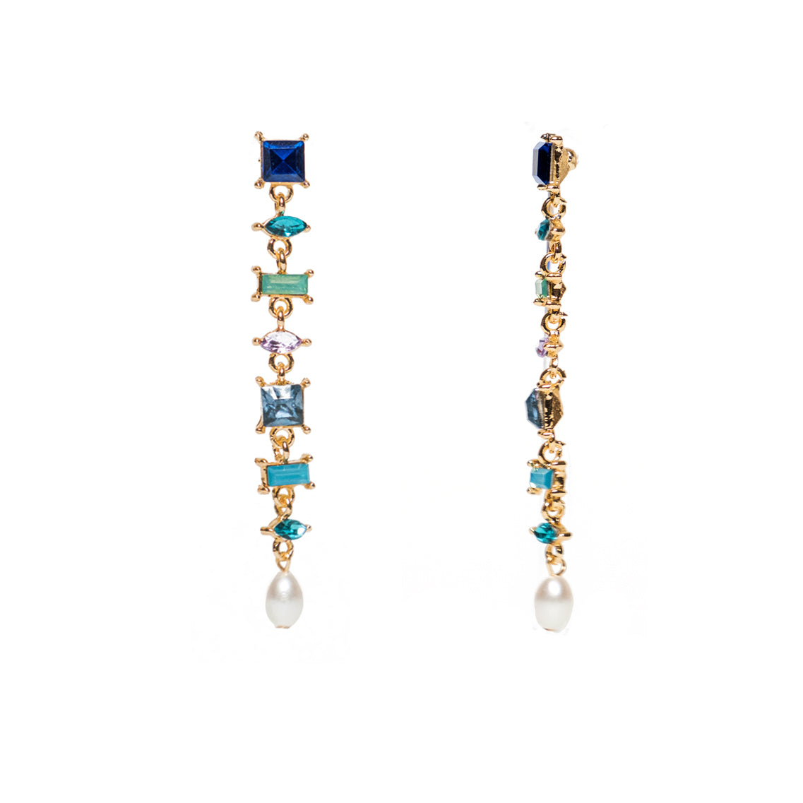 Chokore  Chokore Cystal Blue Dangle Earrings 