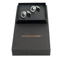 Chokore Chokore Silver Sandstone Cufflinks