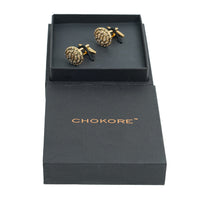 Chokore Chokore Tortoise Shell Crystal Cufflinks