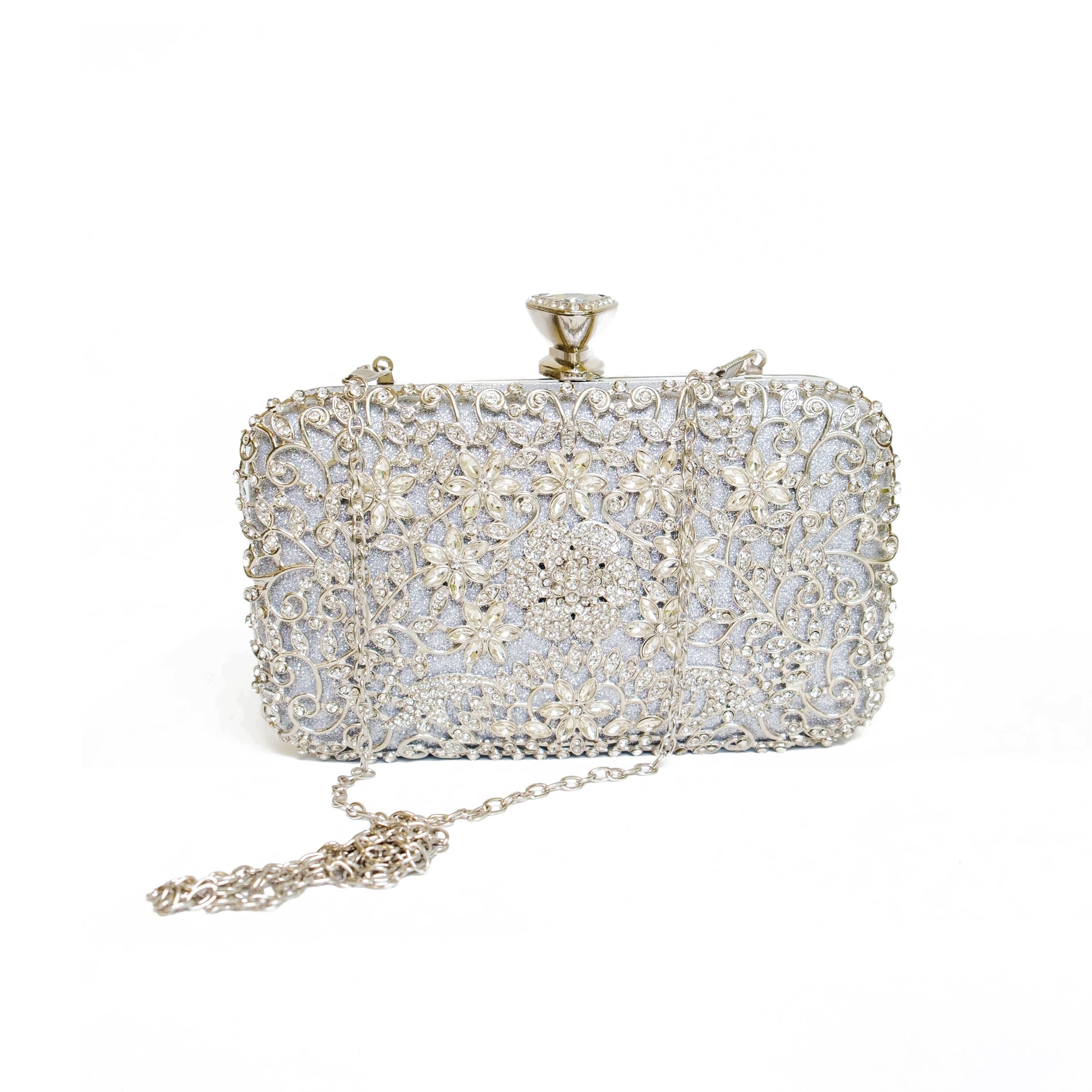 Chokore Chokore Embellished Evening Clutch/Handbag (Silver) Chokore Embellished Evening Clutch/Handbag (Silver) 