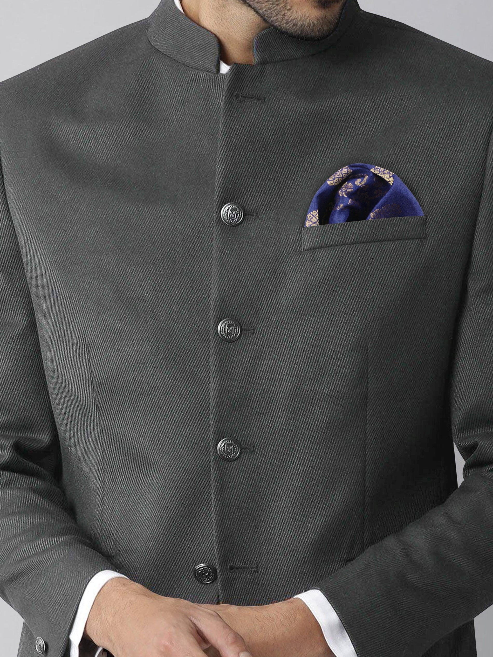 Chokore Benares (Blue) - Pocket Square Benares (Blue) - Pocket Square 