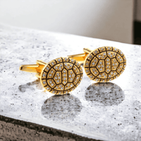 Chokore Chokore Tortoise Shell Crystal Cufflinks