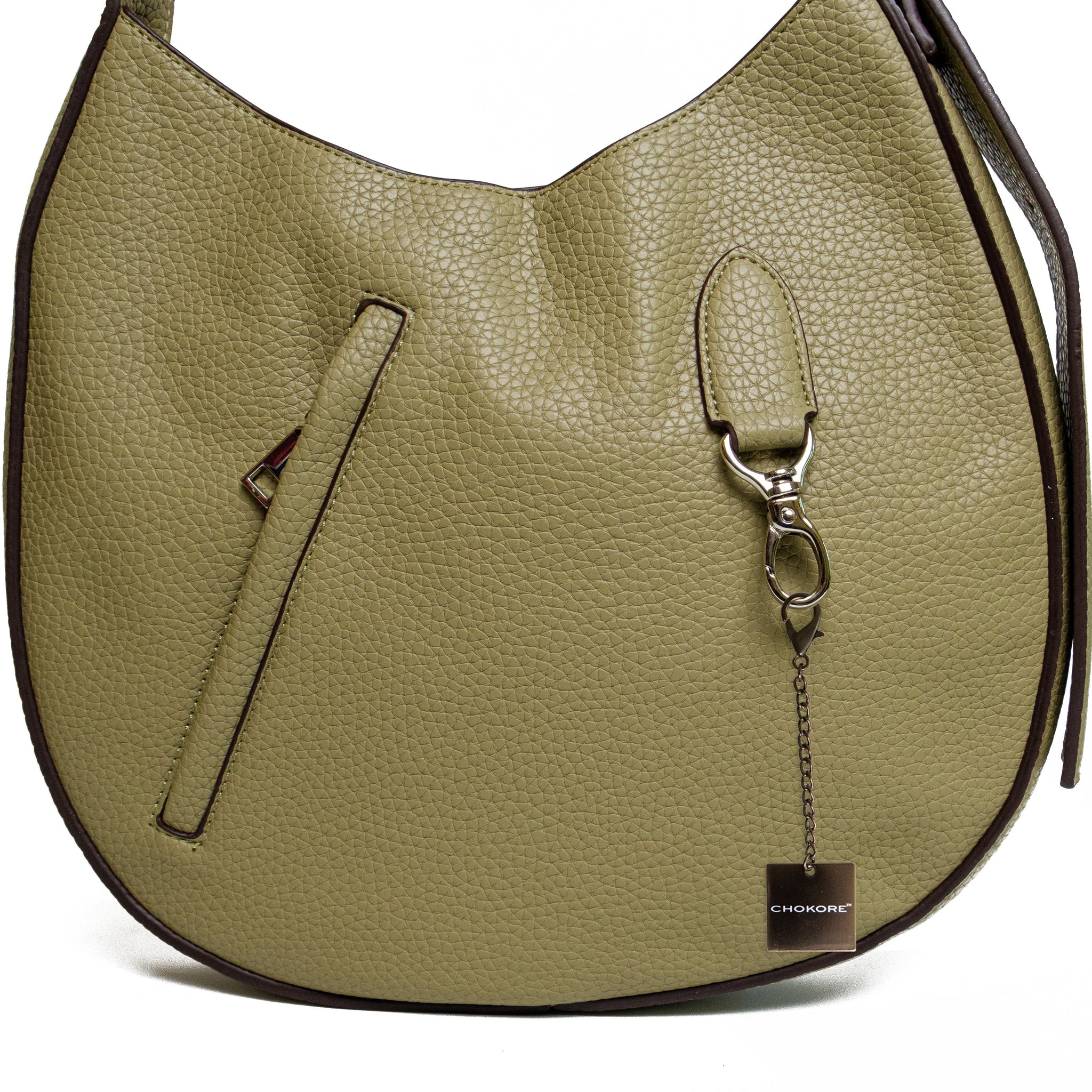 Chokore Round Hobo Bag with Shoulder Belt (Green)