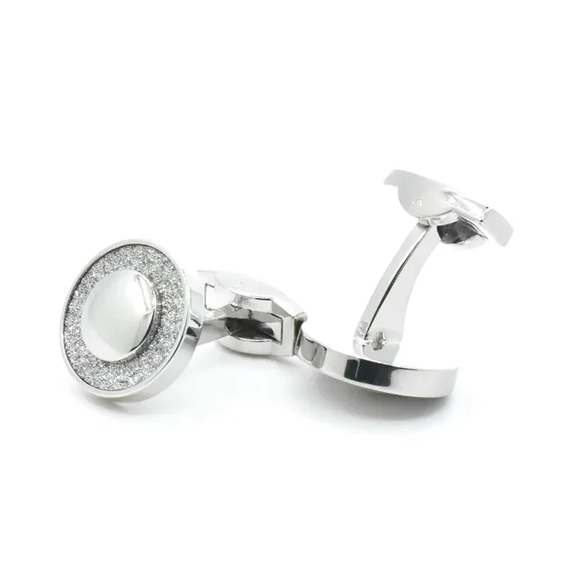 Chokore Silver Sandstone Cufflinks