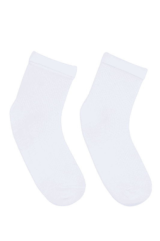 Chokore White Double Needle Bamboo Socks