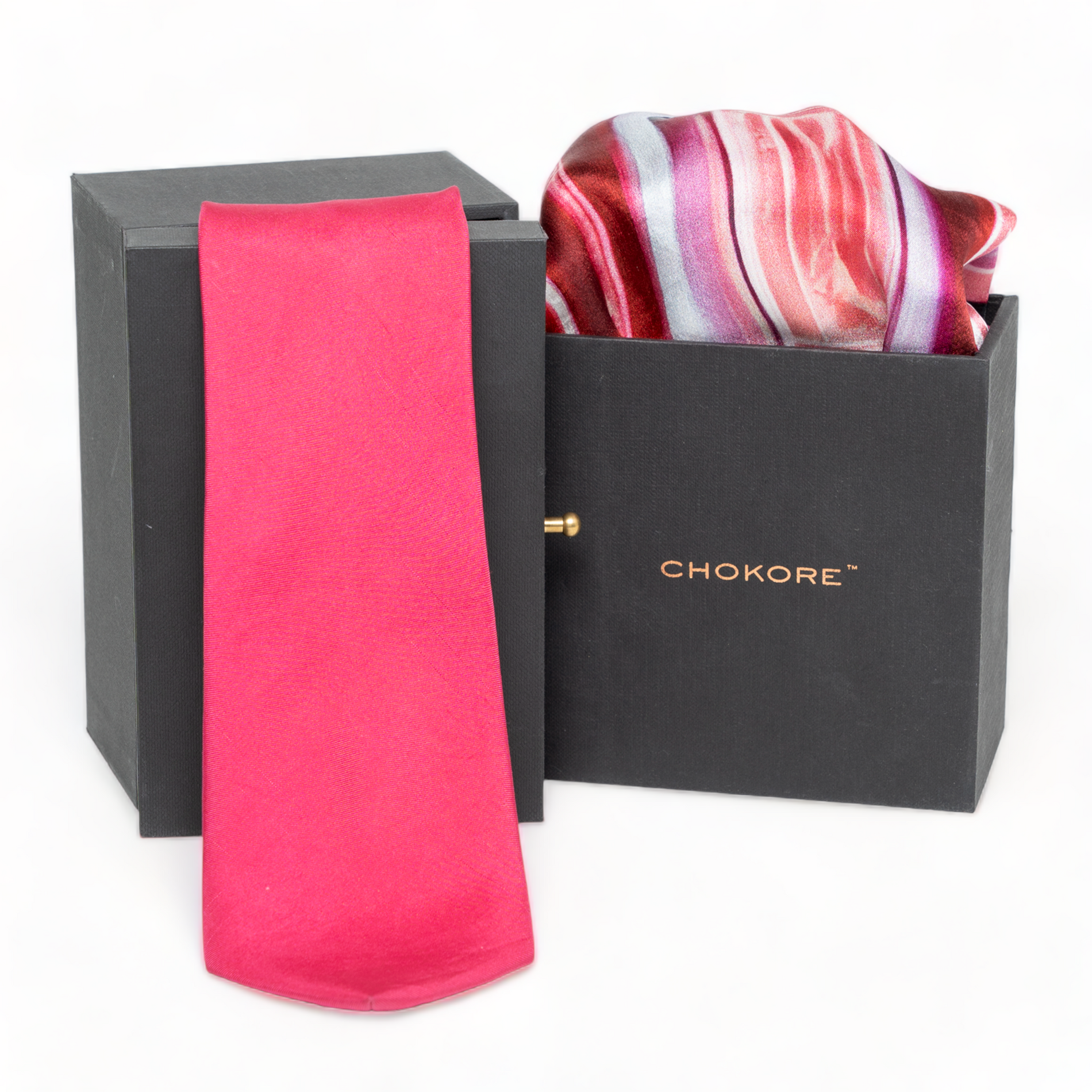 Chokore Chokore Special 2-in-1 Gift Set for Him (Solid Pink Necktie & Jaipur Pocket Square) Chokore Special 2-in-1 Gift Set for Him (Solid Pink Necktie & Jaipur Pocket Square) 